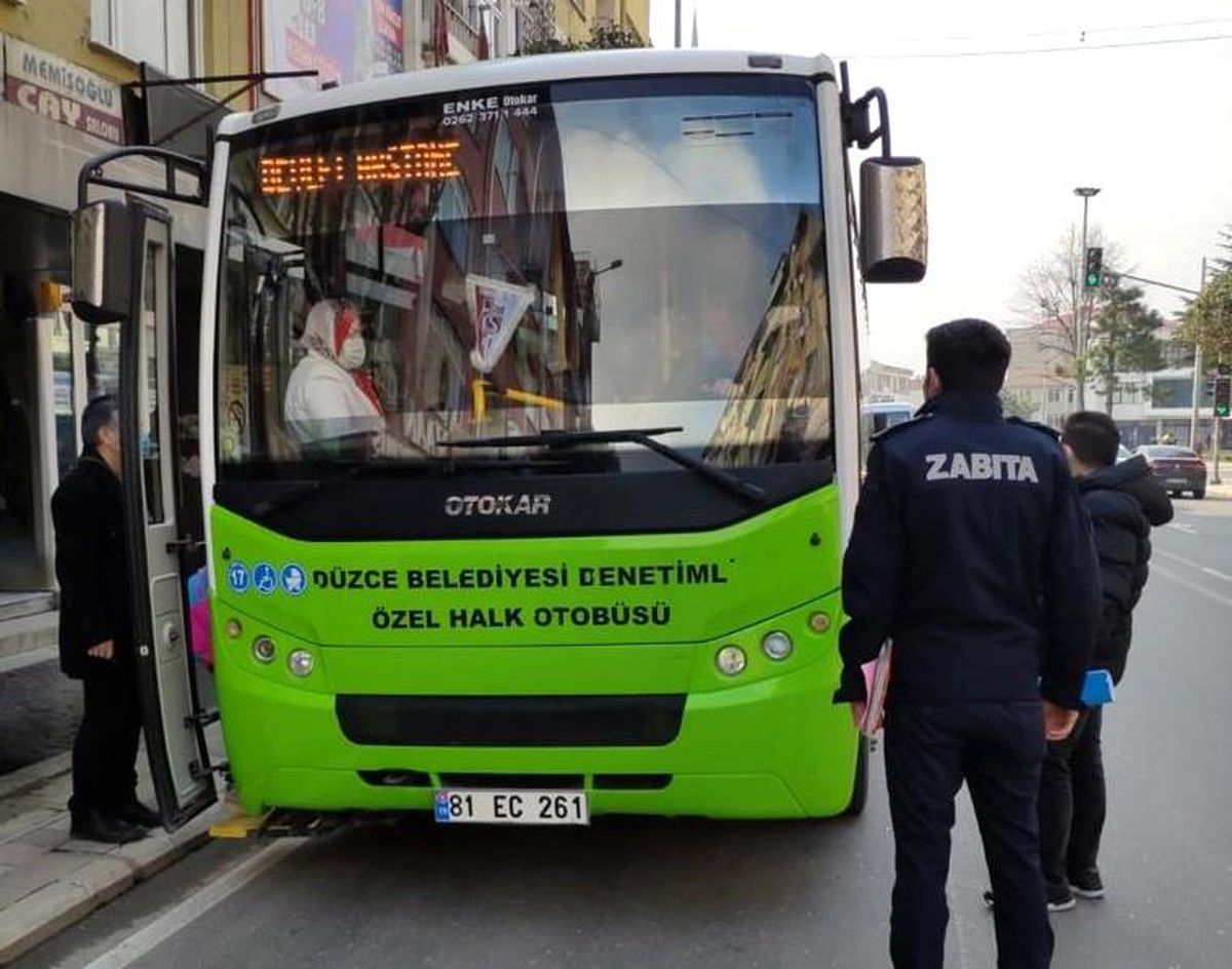 Halk otobüslerinde denetim yapıldı