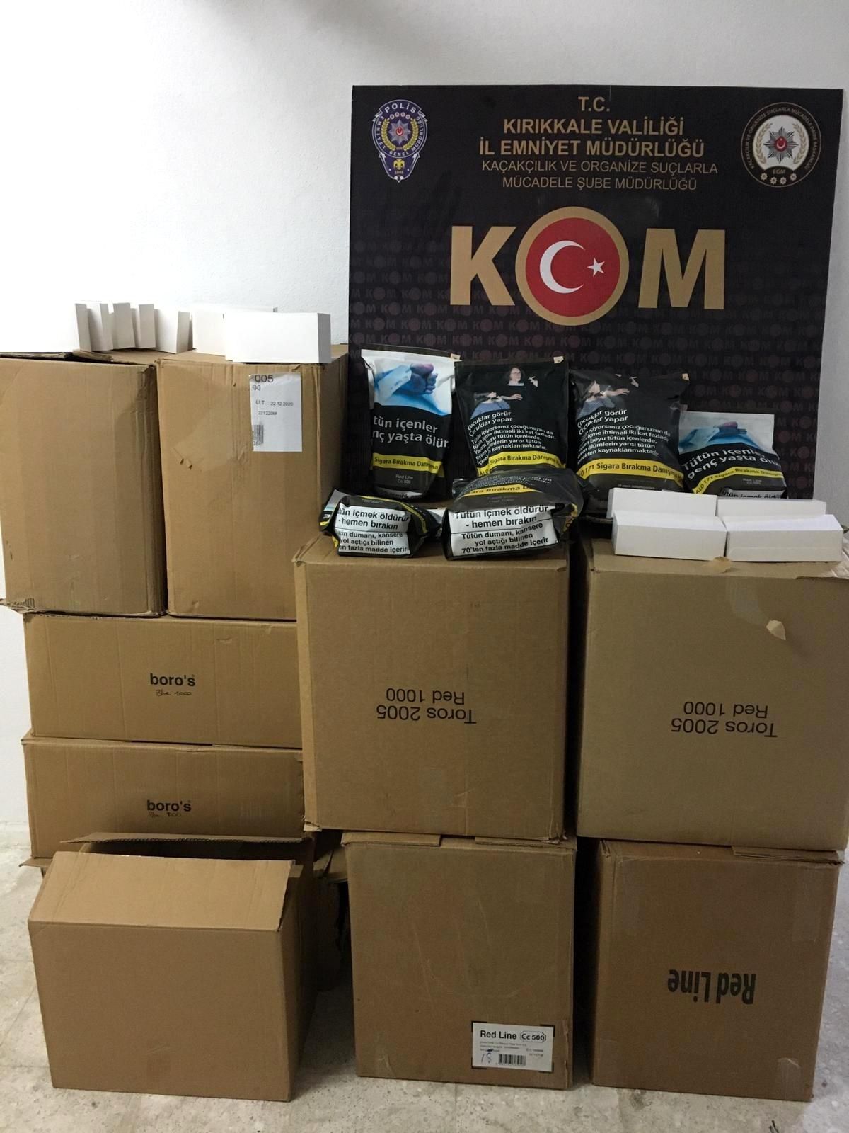 Son dakika: Kırıkkale\'de "kaçak tütün" operasyonu: Binlerce makaron ele geçildi
