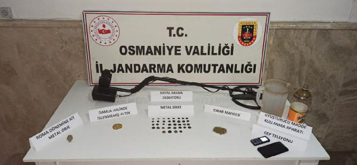 Osmaniye\'de tarihi eser kaçakçılığına 3 gözaltı