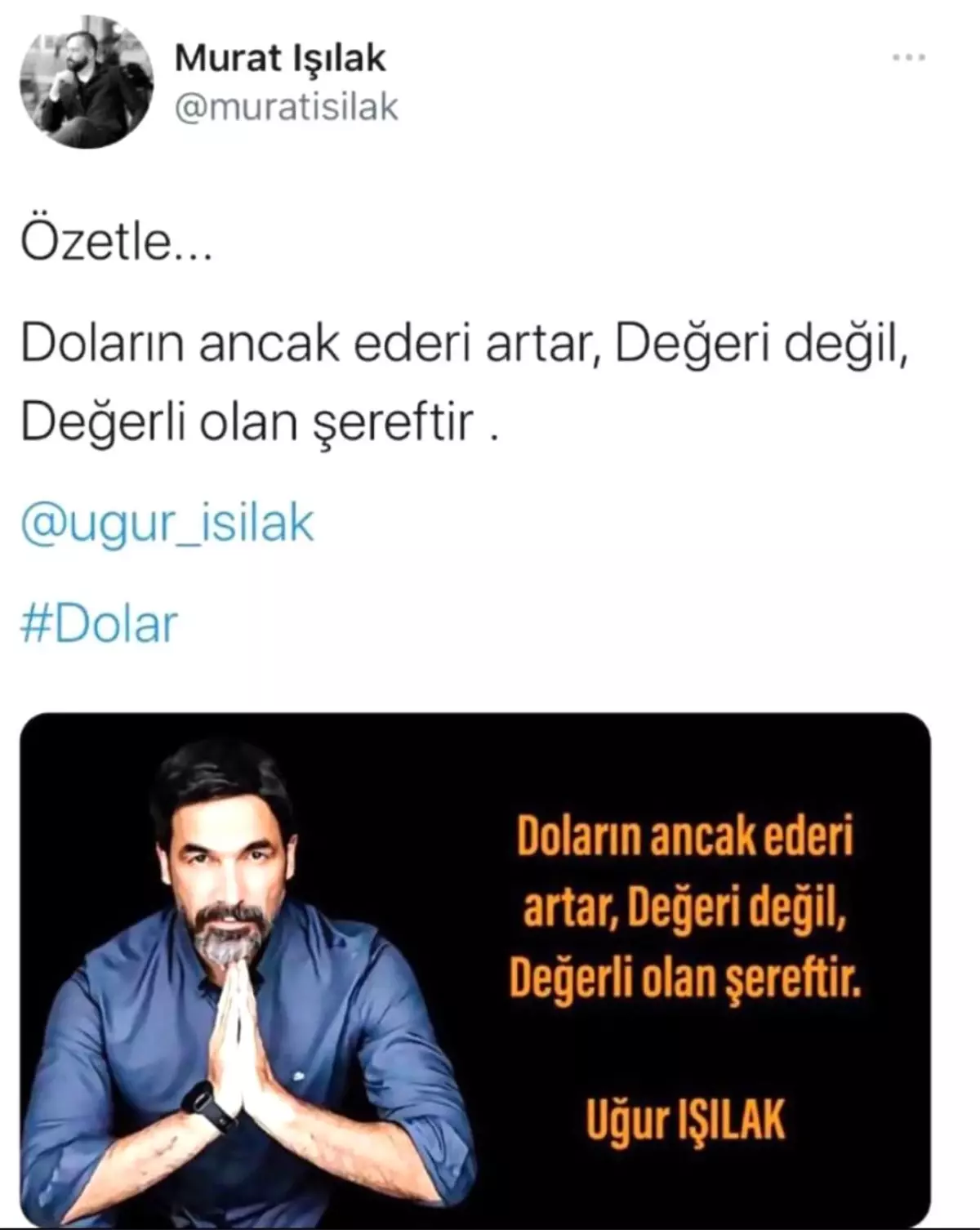 Uğur Işılak\'tan dolar açıklaması