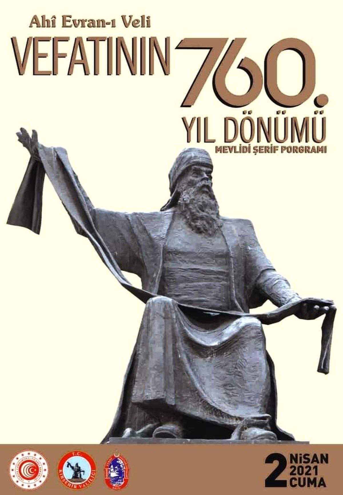 Ahi Evran\'ın vefaatının 760. yılı nedeniyle mevlid okutulacak