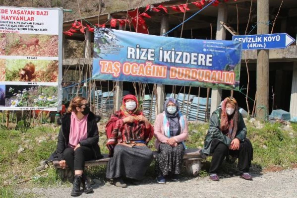 RİZE İkizdere Vadisi'nde köylülerden 'taş ocağı' nöbeti