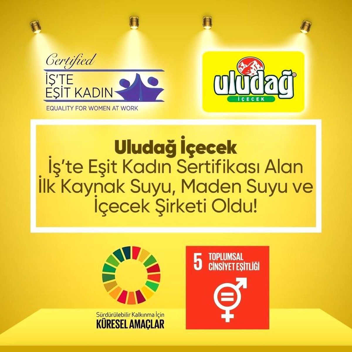 Uludağ İçecek, İş\'te Eşit Kadın Sertifikası\'nı alan sektöründeki ilk firma oldu