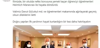 Validen, öğrencinin hayatını kurtaran öğretmenlere teşekkür