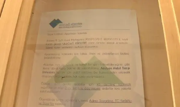 Yönetici bulunamayan apartmana kayyum atandı