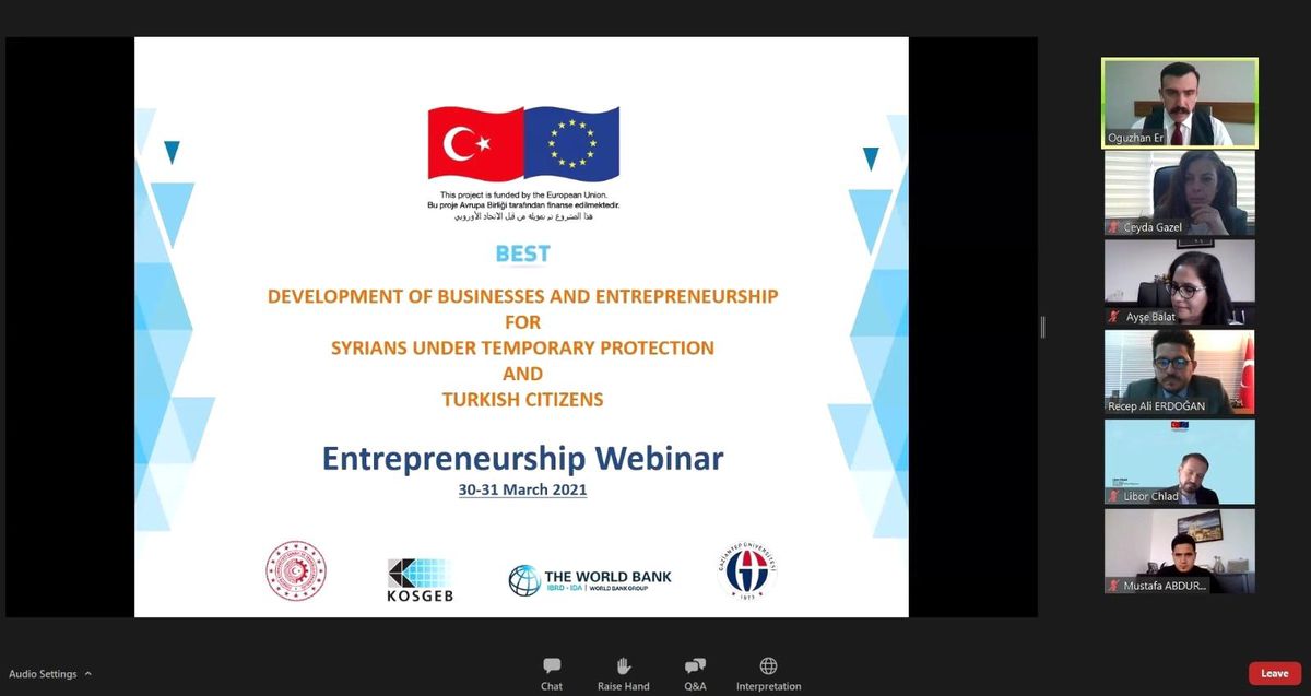 Girişimcilik online konferansının ilk oturumu gerçekleşti