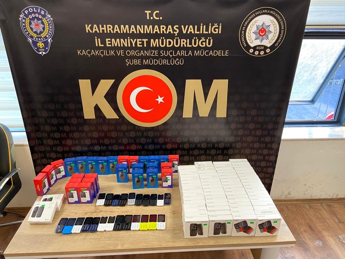 Kahramanmaraş\'ta kaçak cep telefonu operasyonu