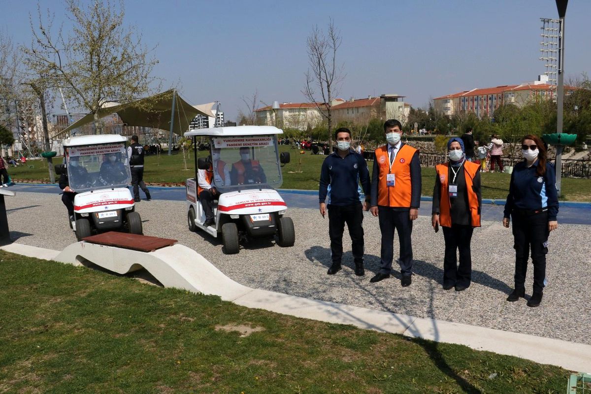 Atatürk Kent Park\'ta Covid-19 denetimi