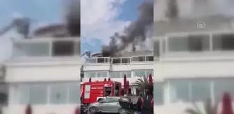 Baltalimanı Polisevi'nin bacasında çıkan yangını itfaiye söndürdü