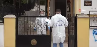 En acı bakış.. Kızlarına sarılarak morga götürülen eşine son kez baktı