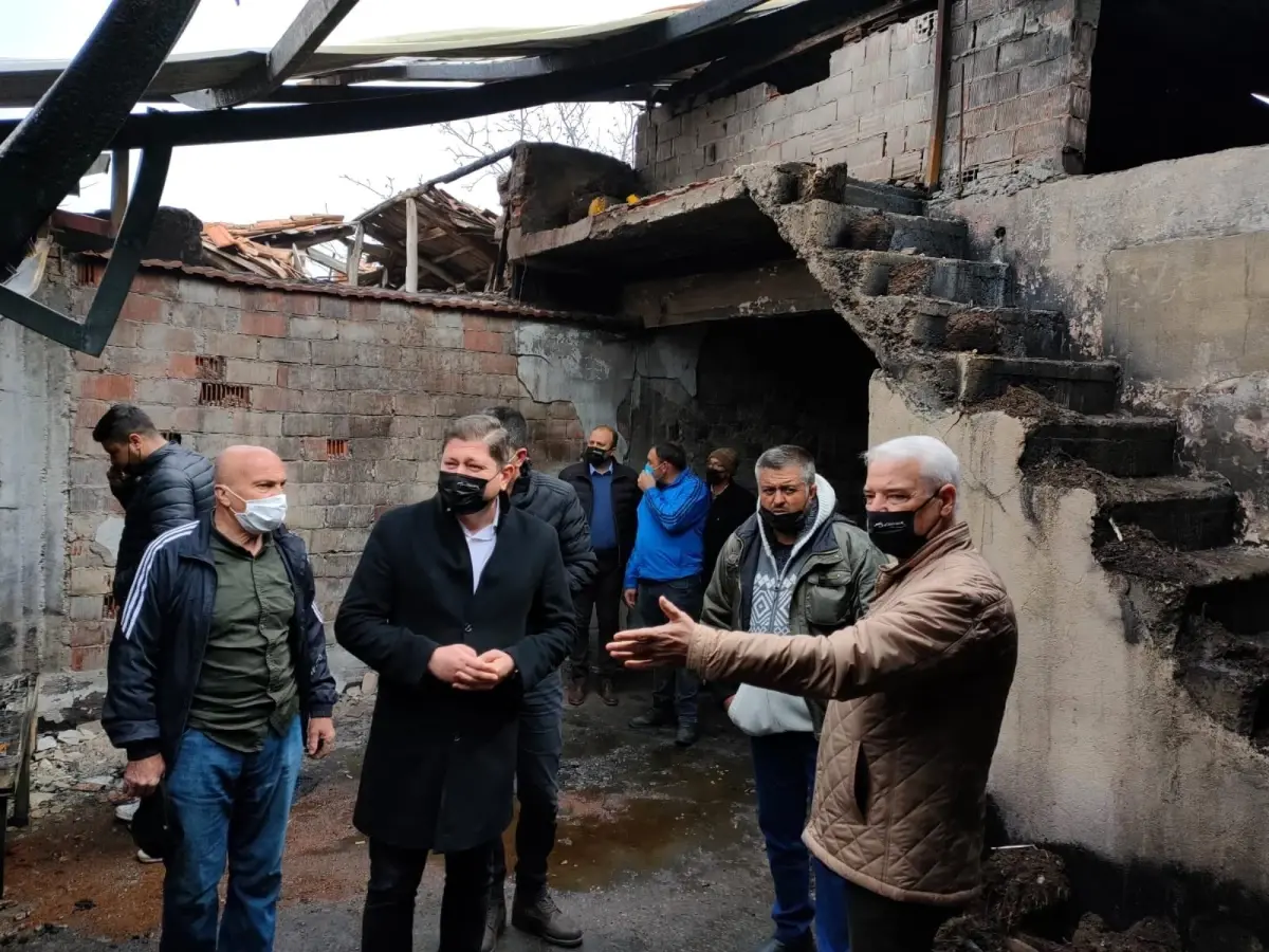 Saruhanlı Belediyesi yangın bölgesinde