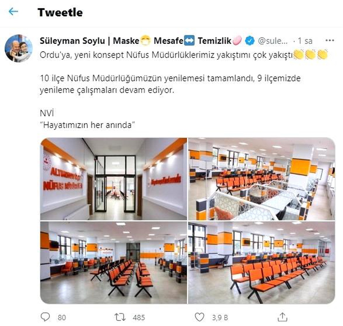 Bakan Soylu: "Yeni konsept Ordu\'ya çok yakıştı"
