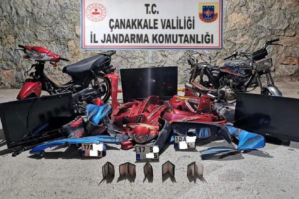 Çanakkale\'de motosiklet hırsızlığı şüphelileri yakalandı