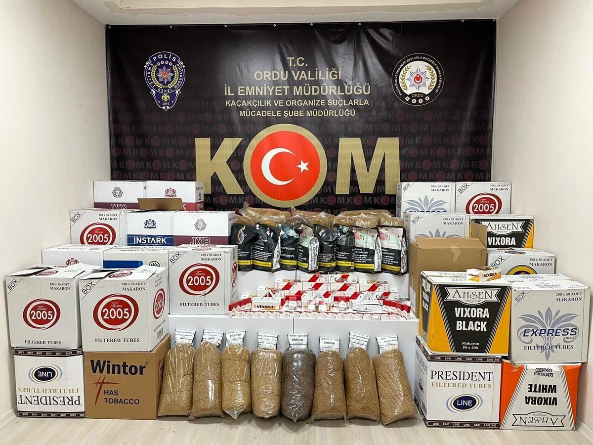 Ordu\'da kaçak tütün mamulü satışı yapan iş yerlerine baskın