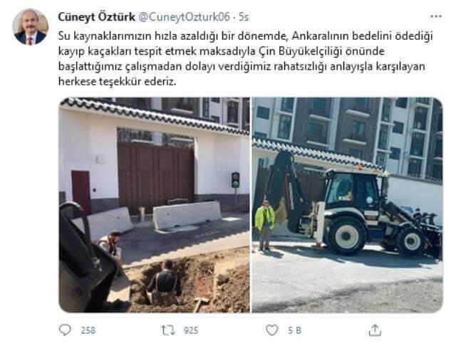ABB'den Akşener ve Yavaş'ı hedef alan Çin Büyükelçiliği önünde 'kayıp-kaçak' kazısı ABB'den Akşener ve Yavaş'ı hedef alan Çin Büyükelçiliği önünde 'kayıp-kaçak' kazısı