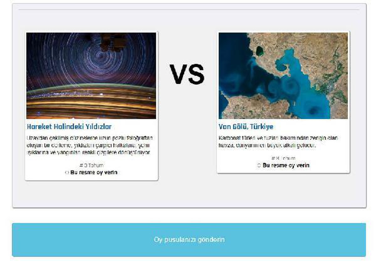 Astronotların uzaydan çektiği Van Gölü fotoğrafı finalde