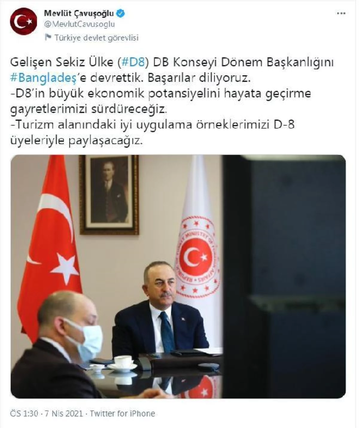 Son dakika haber | Bakan Çavuşoğlu, D-8 Dışişleri Bakanları Toplantısı\'na katıldı
