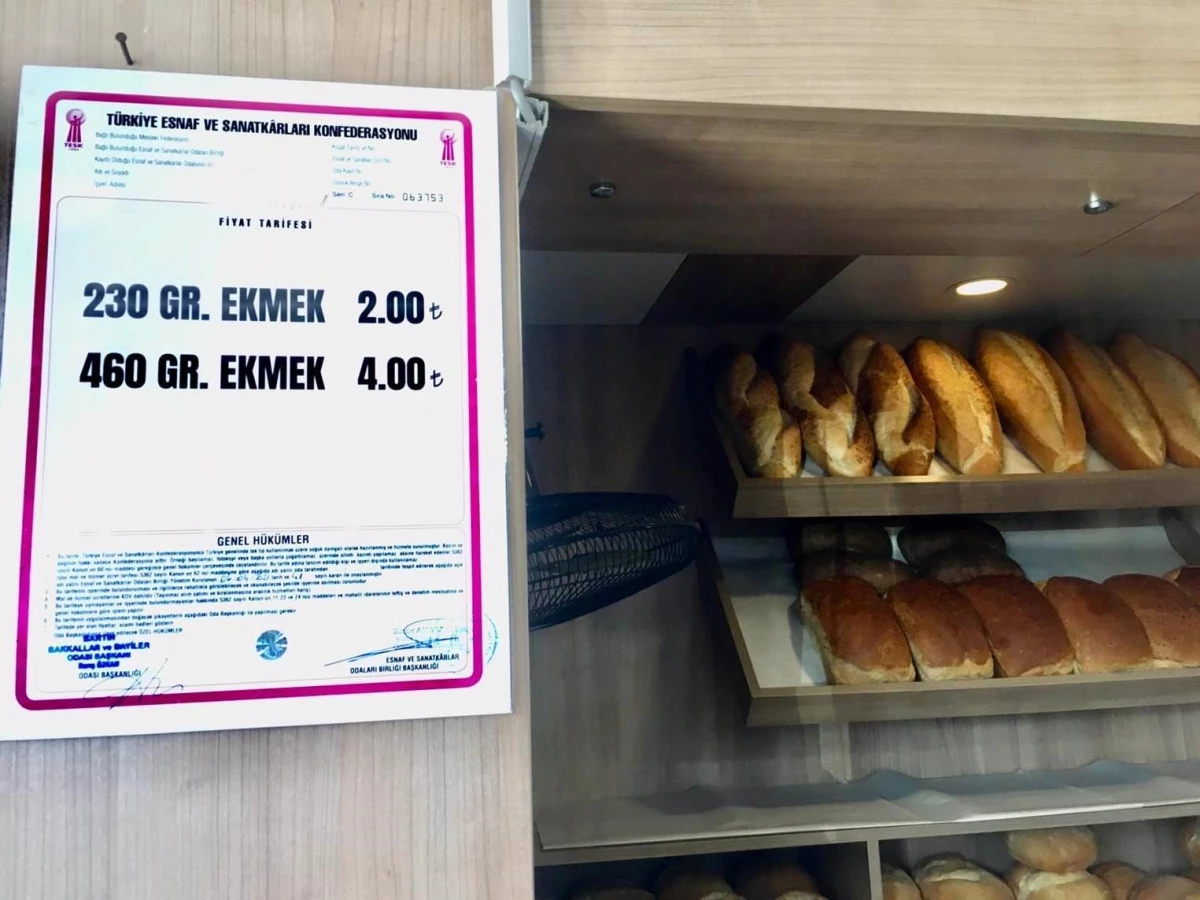 Bartın\'da ekmek gramajı ve ekmek fiyatları arttı