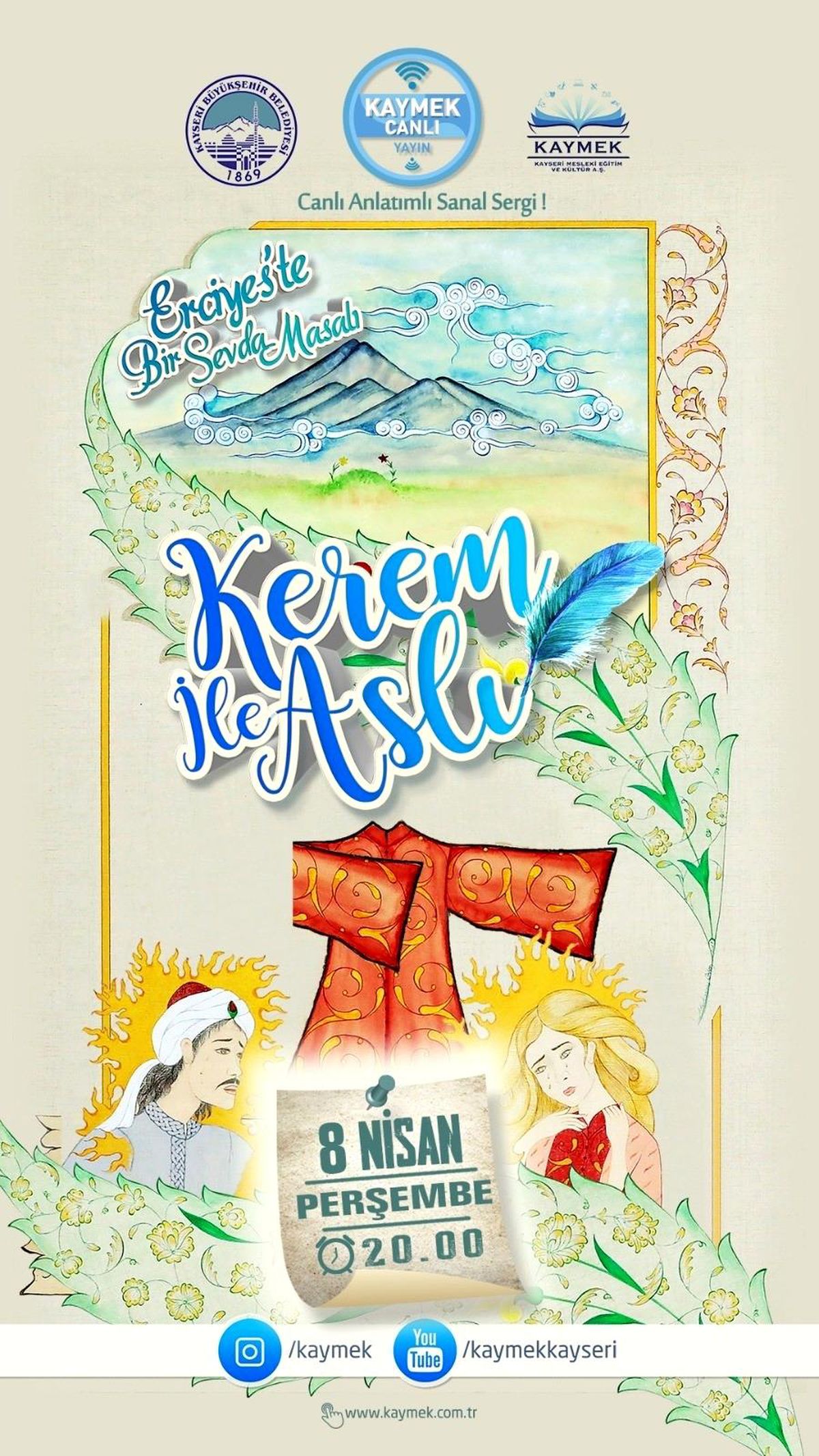 Kerem ile Aslı\'nın sevda hikayesi KAYMEK sergisinde canlanıyor