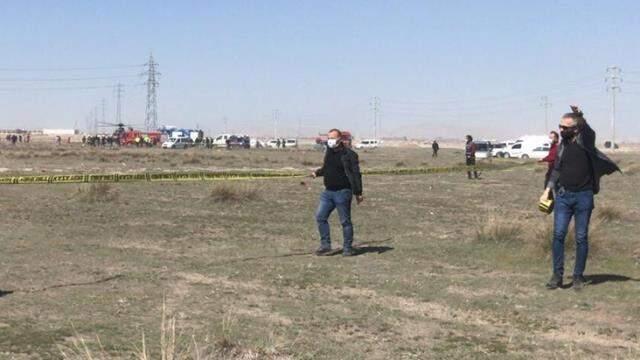 Konya'da askeri gösteri uçağı düştü, işte olay yerinden ilk görüntüler