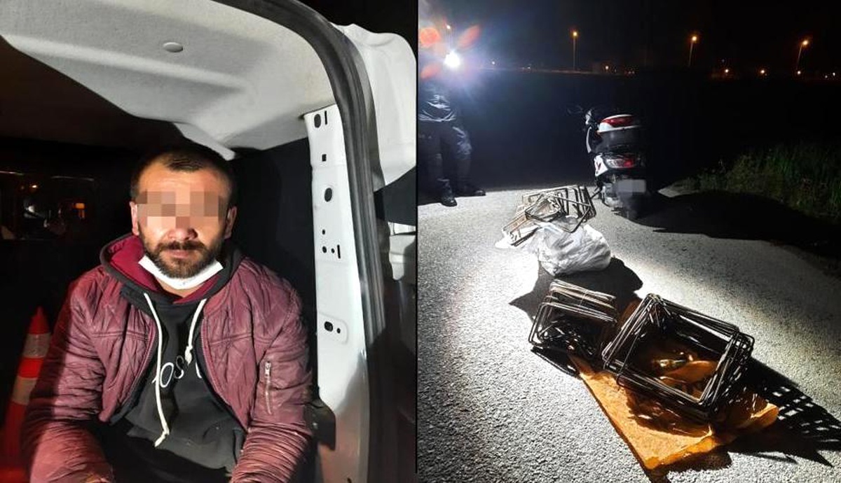 Motosikletli hırsız zanlısı kovalamacayla yakalandı