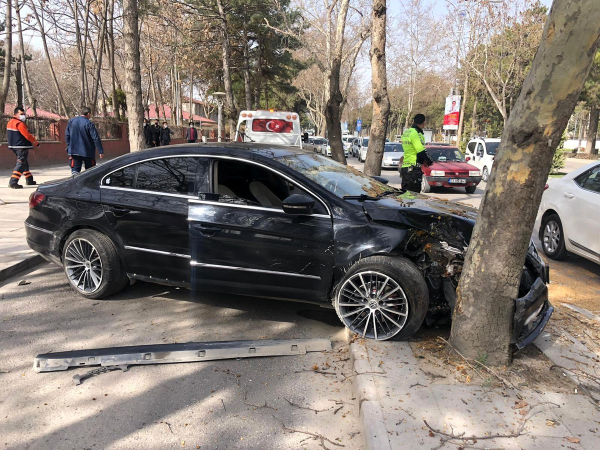 Otomobil ağacı çarptı: 1 yaralı