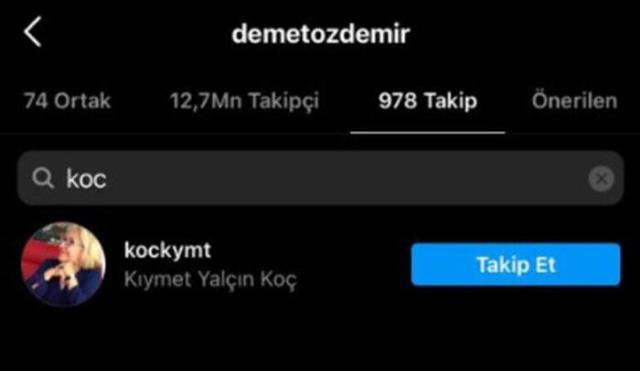 Oğuzhan Koç'un annesi Demet Özdemir'i takibe aldı