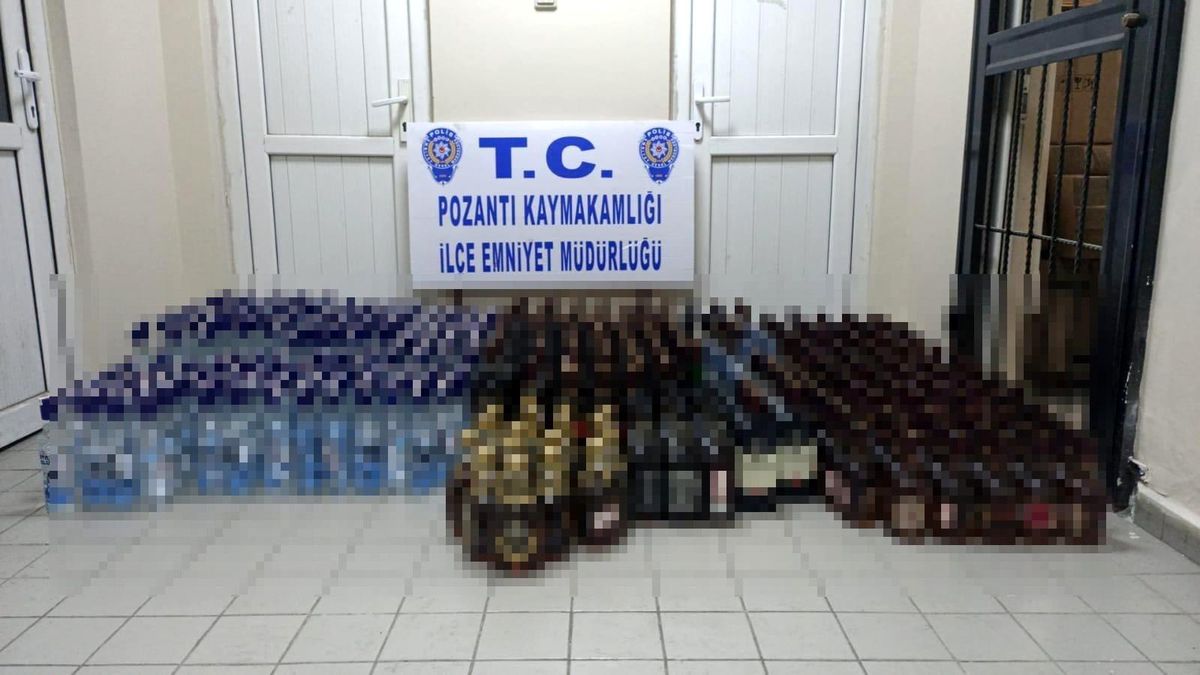 Adana\'da 615 şişe sahte içki ele geçirildi