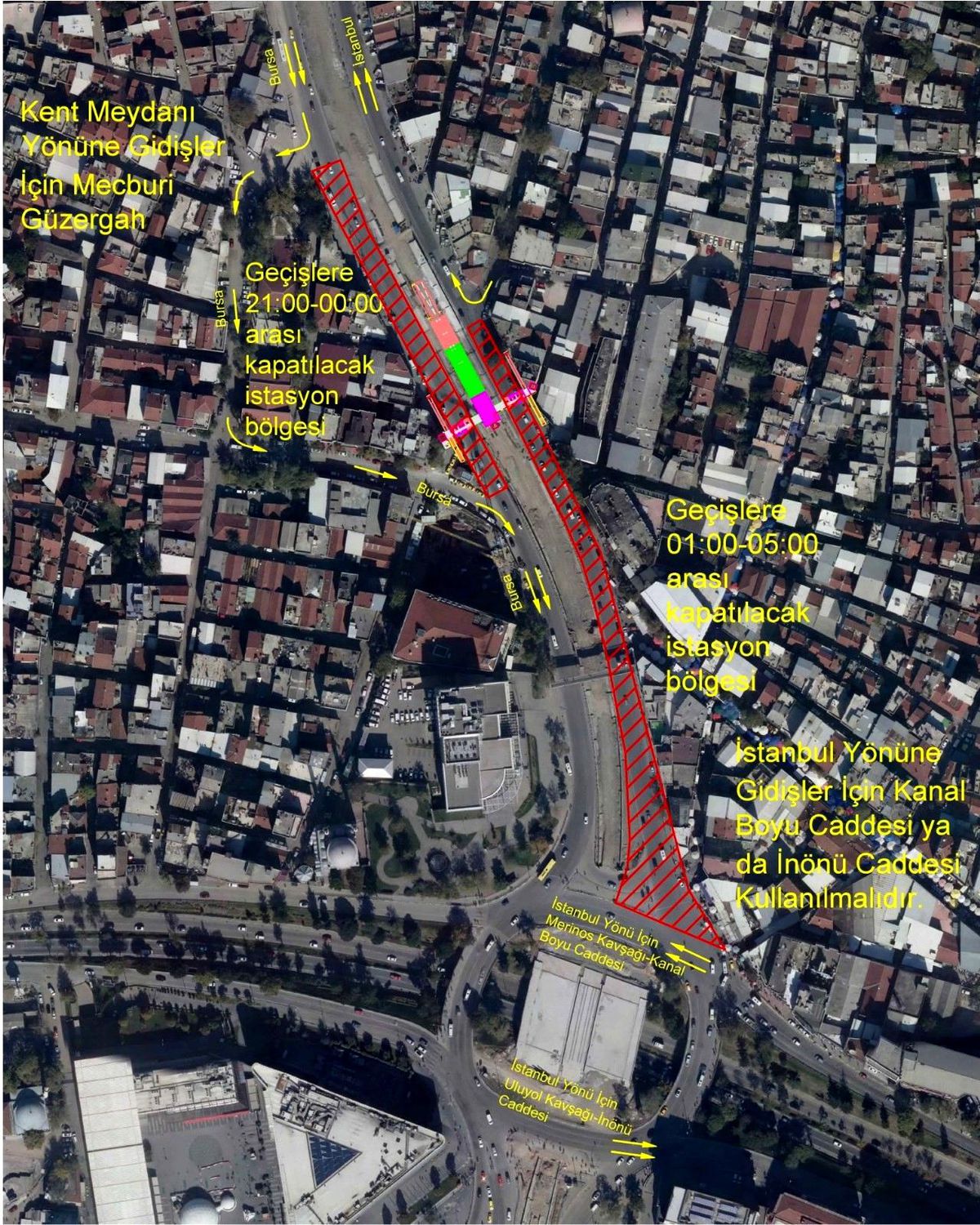 İstanbul Caddesinde trafik düzenlemesi
