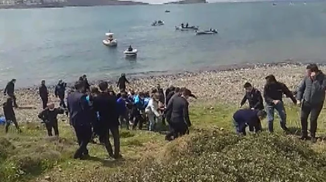 İzmir'de askeri uçak düştü! Denize düşen 2 pilot böyle kurtarıldı