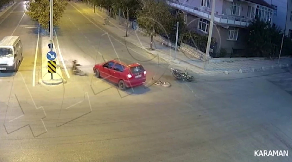 Karaman\'da iki ayrı trafik kazası MOBESE kamerasına yansıdı