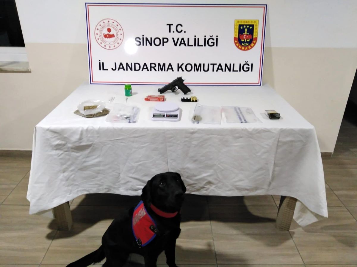 Sinop\'ta uyuşturucu madde ele geçirilen 1 şahıs gözaltına alındı