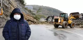 Zonguldak'ta korkutan heyelan