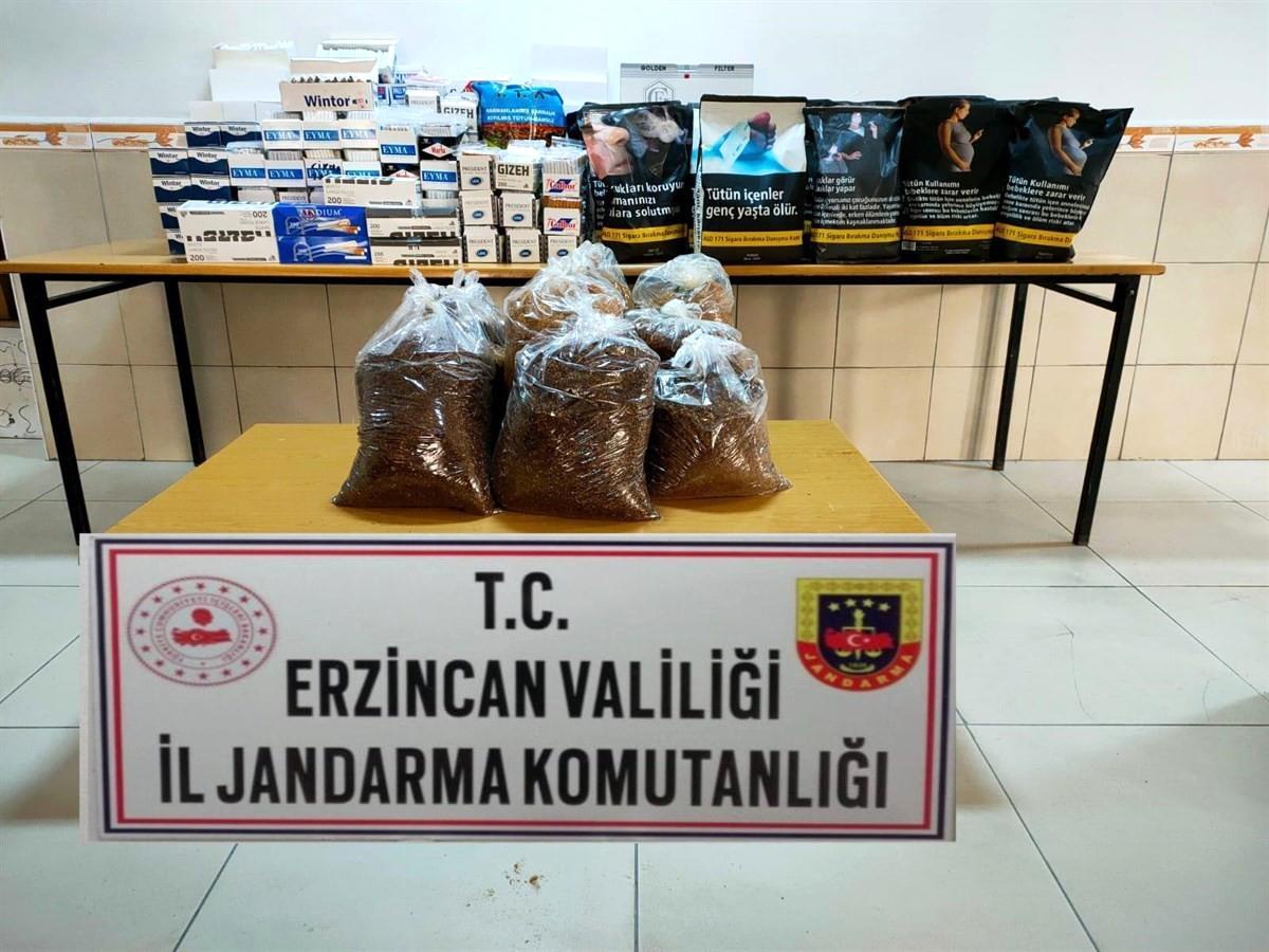 Erzincan\'da kaçak makaron ve tütün ele geçirildi