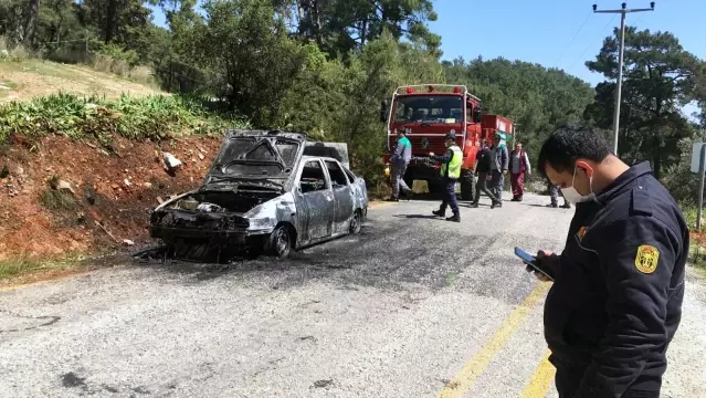 Son dakika haberi | Ormanlık alanda araç alev alev yandı