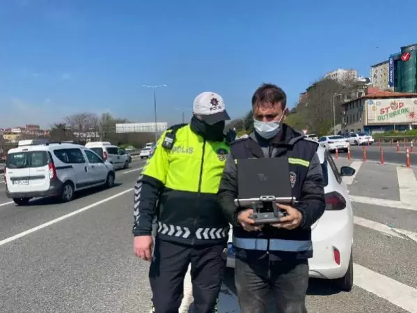 BEYKOZ TEM'DE DRONE DESTEKLİ TRAFİK DENETİMİ