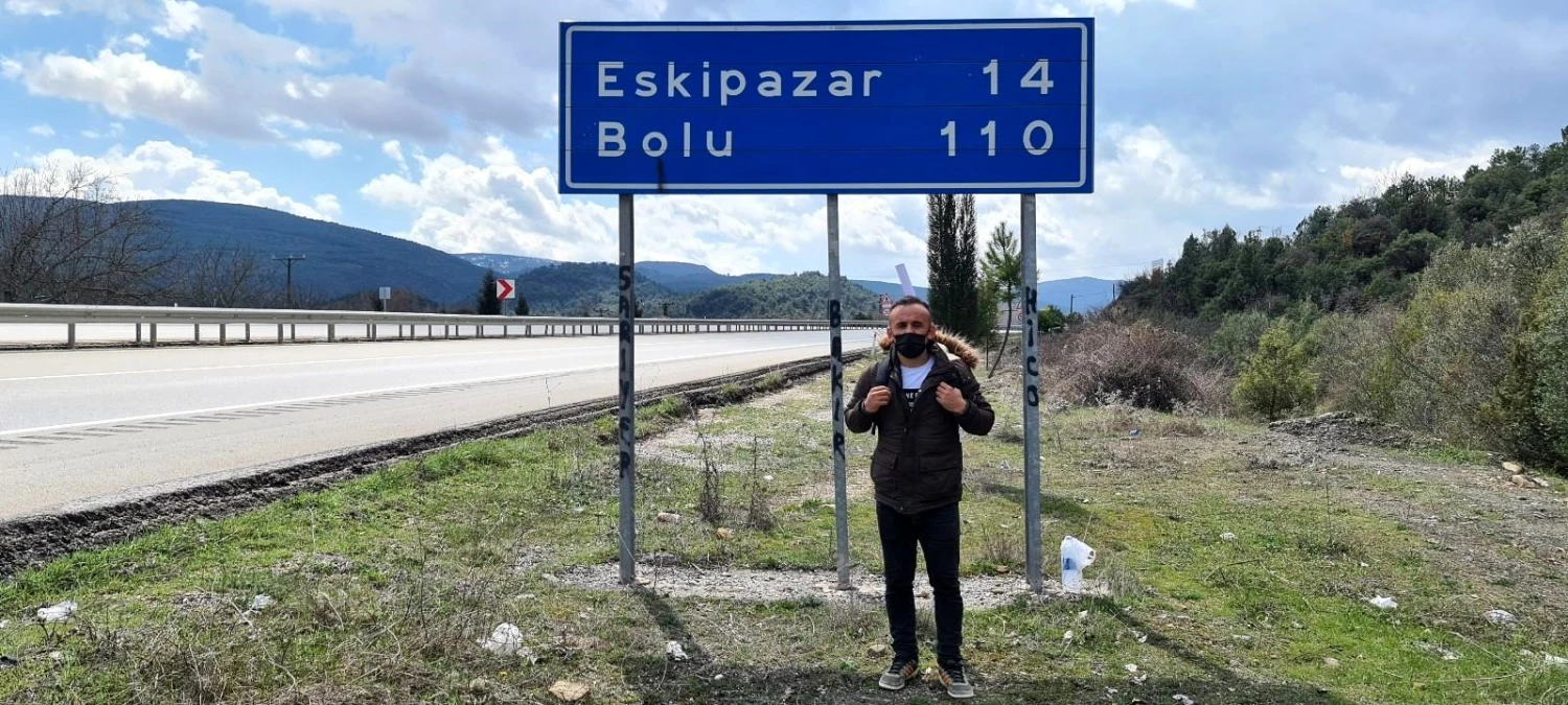 1 günlük evliliğin nafakaya mahkum ettiği genç 135 kilometre yürüyerek Karabük\'e ulaştı