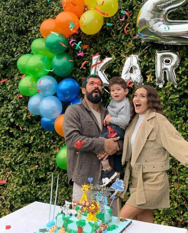 Burak Özçivit ve Fahriye Evcen, 2 yaşına giren oğullarının doğum gününü kutladı