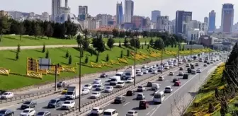 (Drone) - Kısmi kapanmaya saatler kala trafik yoğunluğu oluştu (2)