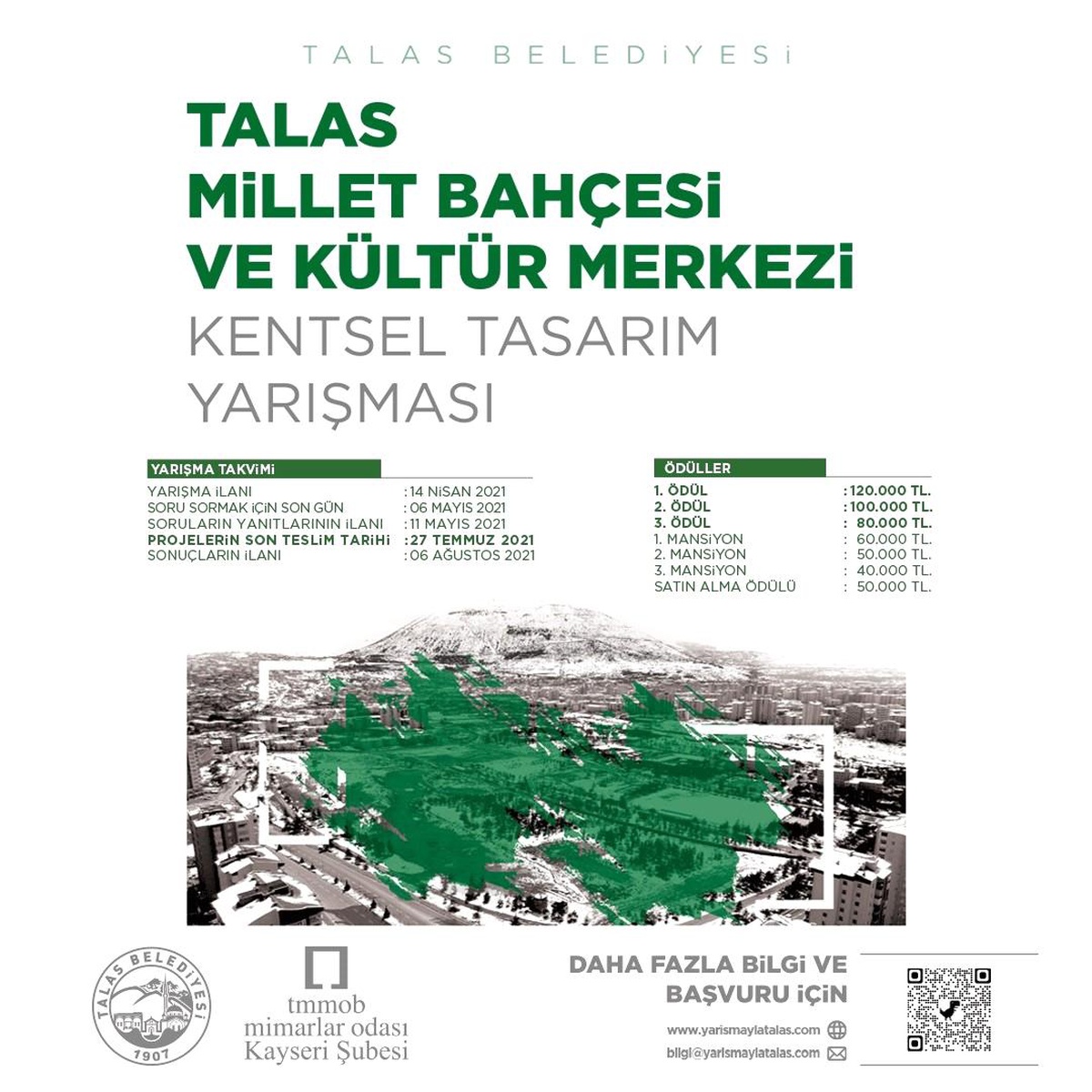 Talas\'ta Millet Bahçesi projesi yarışmayla belirlenecek