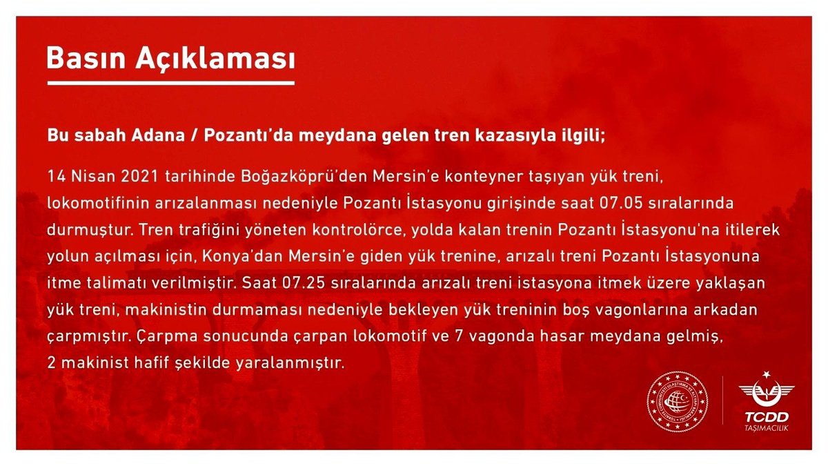 Son dakika haberleri | TCDD\'den tren kazasıyla ilgili açıklama