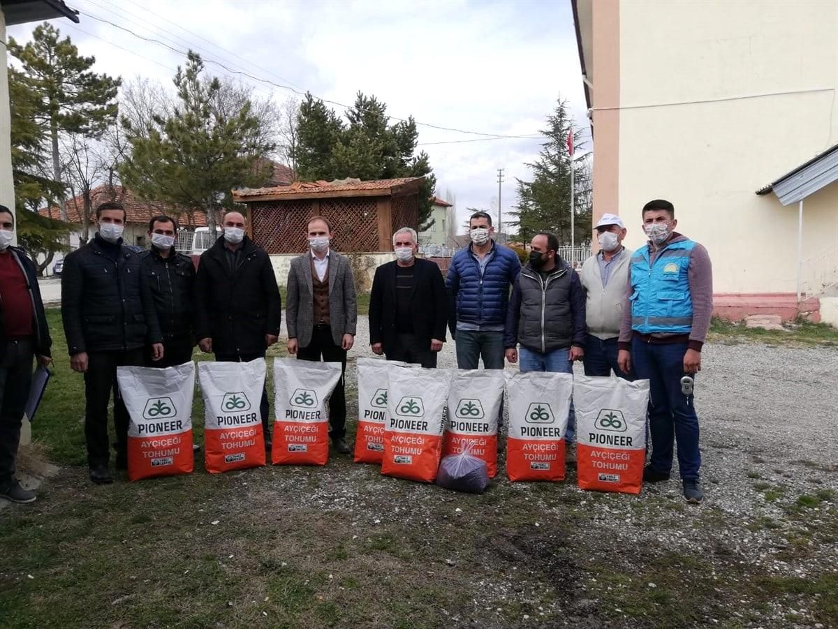 62 çiftçiye yağlık ayçiçeği tohumu\' dağıtıldı