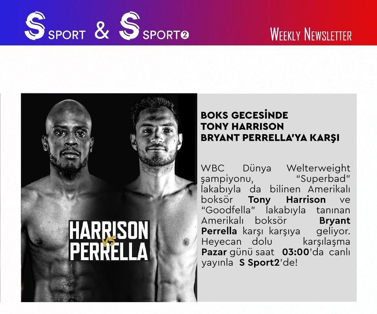 Boks gecesinde Harrison, Perrella\'ya karşı