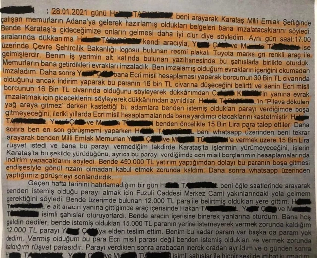 Son dakika! Karataş'taki milyonluk rüşvet operasyonunda yeni detaylar ortaya çıktı