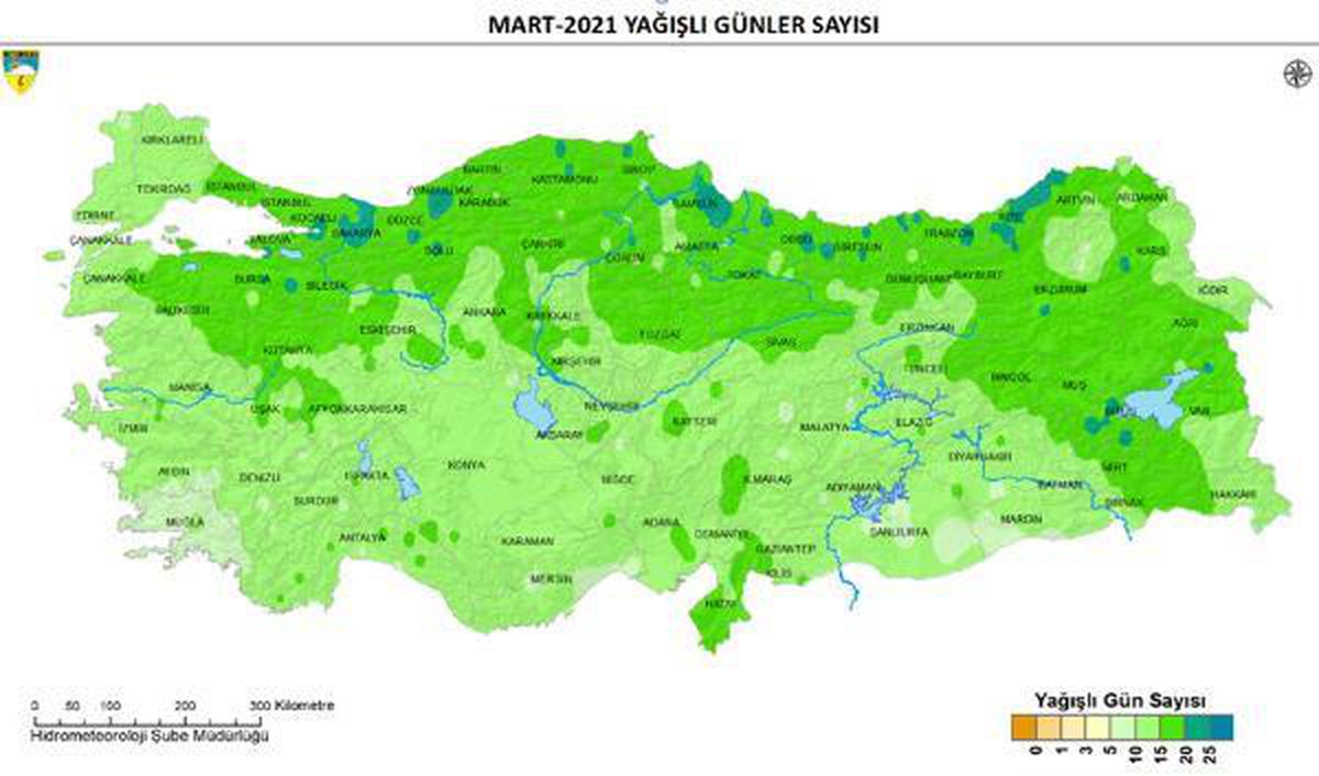 Mart ayında yağış bereketi