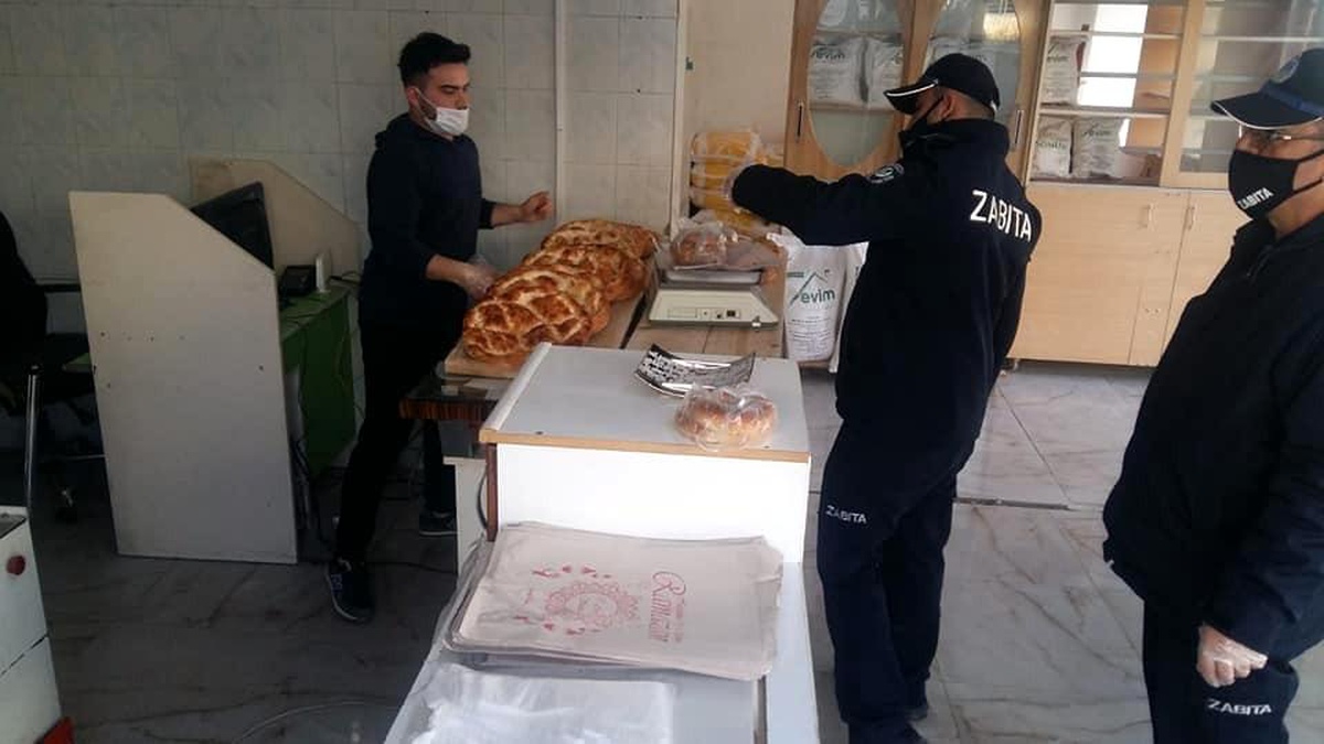 Boyabat\'ta zabıta ekiplerinden fırın denetimi