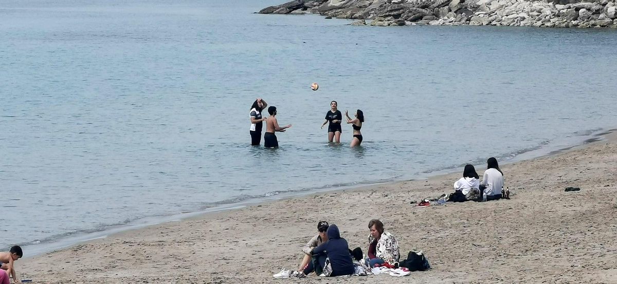 Sıcak havayı gören kendini denize attı