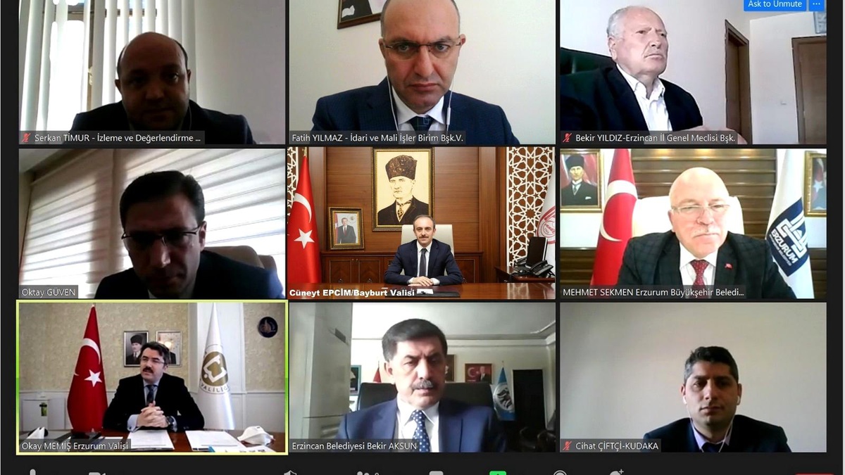 Vali Epcim, KUDAKA 134. yönetim kurulu toplantısına VKS üzerinden katıldı