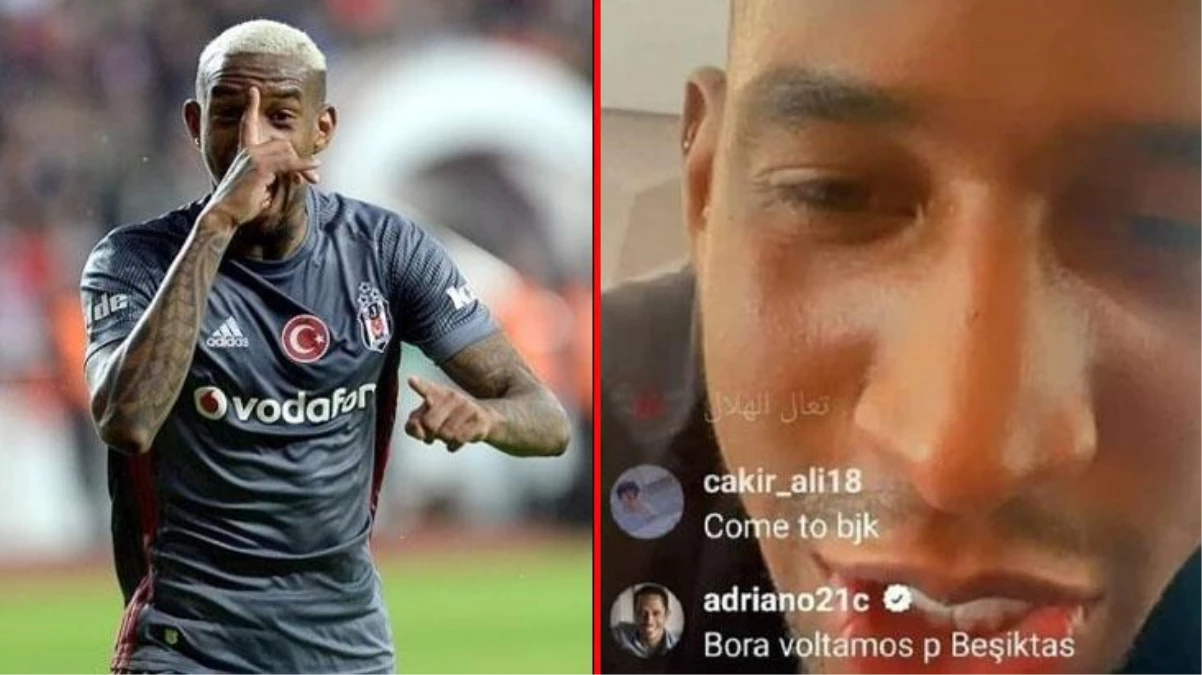 Canlı yayında Talisca\'ya, "Hadi Beşiktaş\'a dönelim" çağrısı yapan Adriano, sosyal medyayı ayağa kaldırdı
