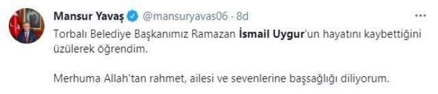 Torbalı Belediye Başkanı Ramazan İsmail Uygur hayatını kaybetti